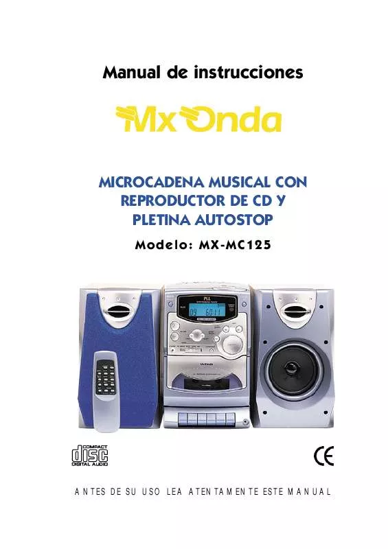 Mode d'emploi MXONDA MX-MC125