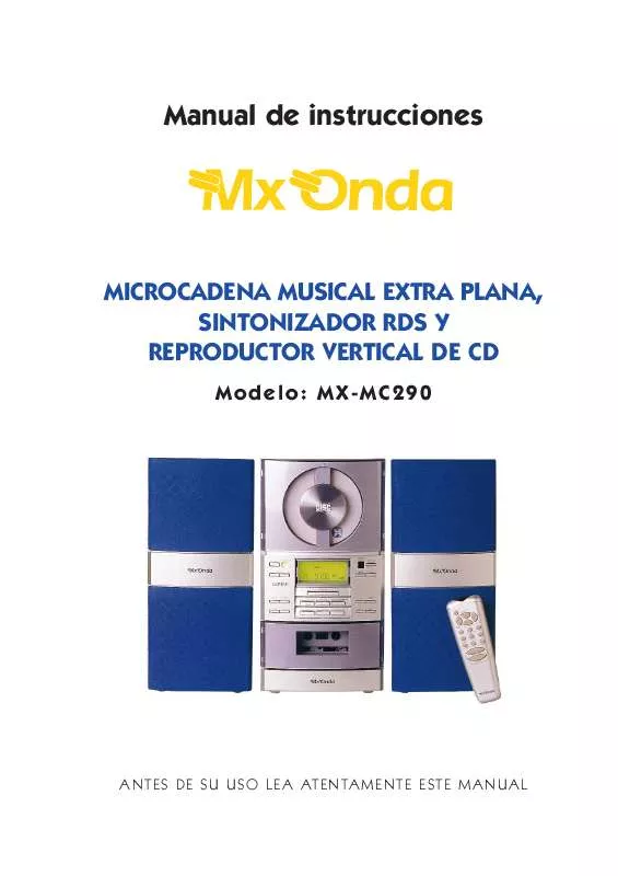 Mode d'emploi MXONDA MX-MC290