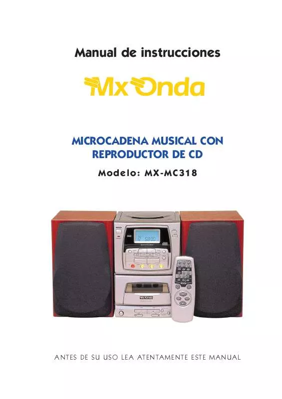 Mode d'emploi MXONDA MX-MC318