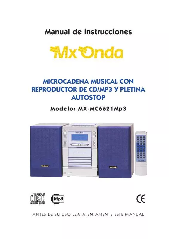 Mode d'emploi MXONDA MX-MC6621