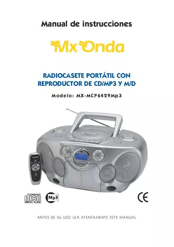 Mode d'emploi MXONDA MX-MCP6429