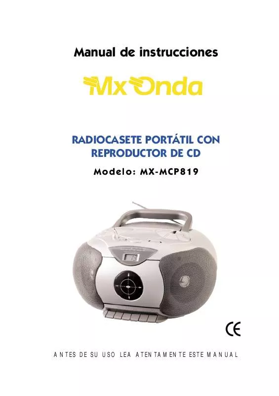 Mode d'emploi MXONDA MX-MCP819