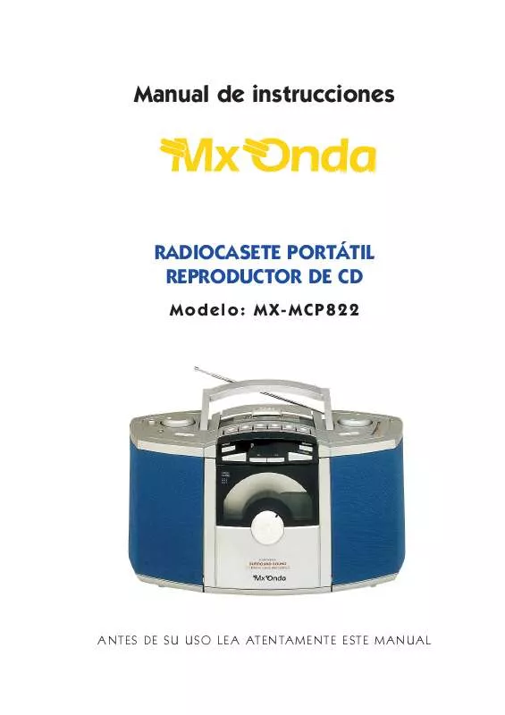 Mode d'emploi MXONDA MX-MCP822