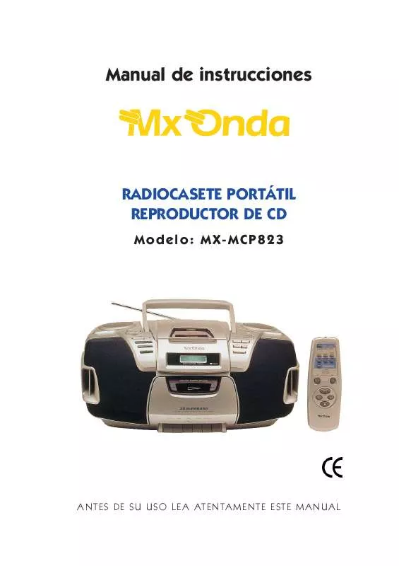 Mode d'emploi MXONDA MX-MCP823