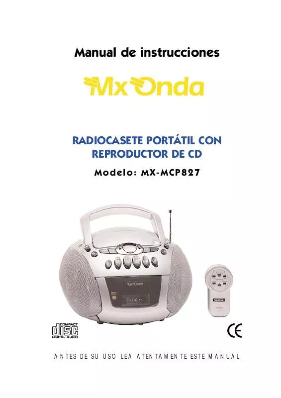 Mode d'emploi MXONDA MX-MCP827