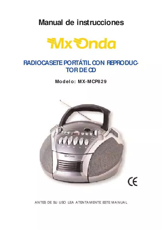 Mode d'emploi MXONDA MX-MCP829