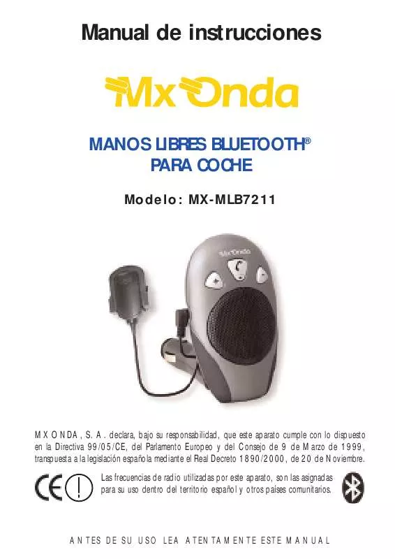 Mode d'emploi MXONDA MX-MLB7211