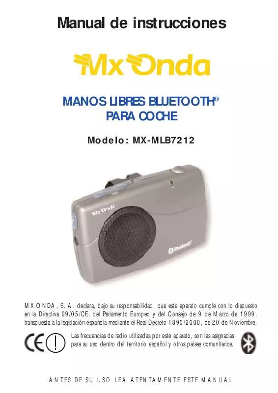 Mode d'emploi MXONDA MX-MLB7212