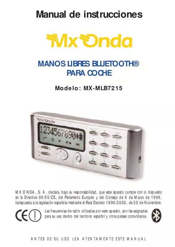 Mode d'emploi MXONDA MX-MLB7215