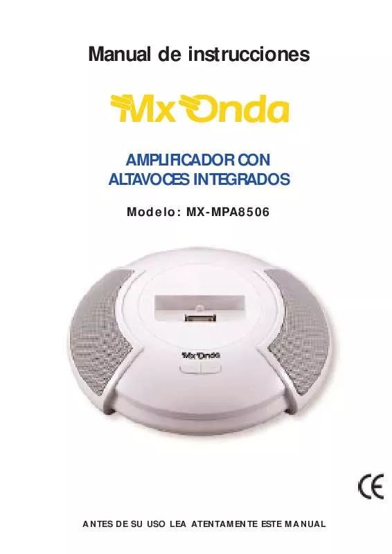 Mode d'emploi MXONDA MX-MPA8506
