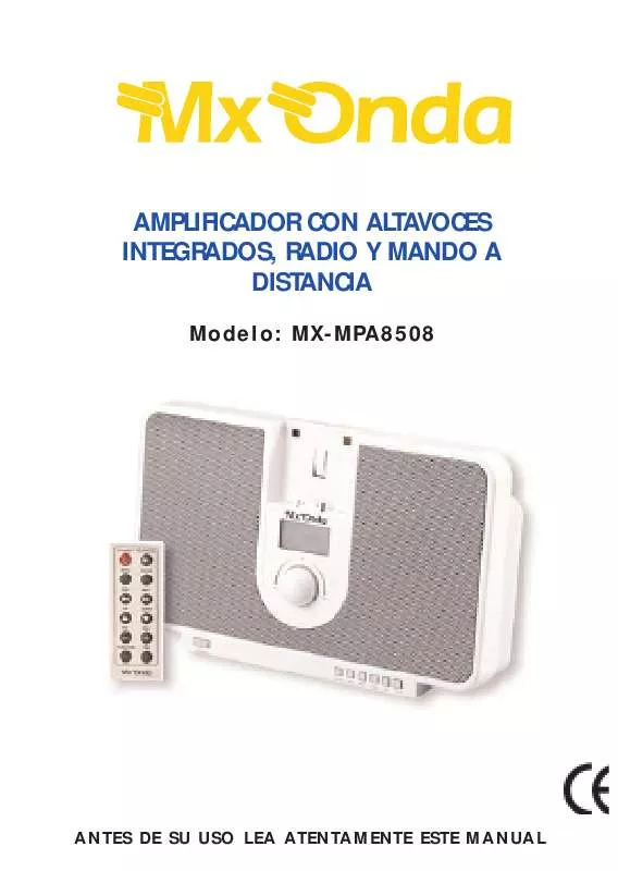 Mode d'emploi MXONDA MX-MPA8508
