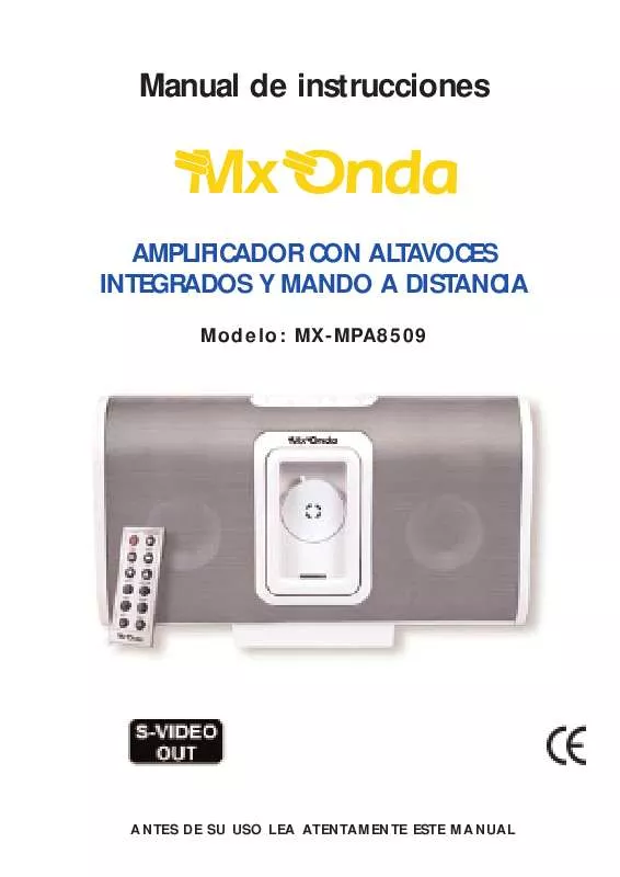 Mode d'emploi MXONDA MX-MPA8509