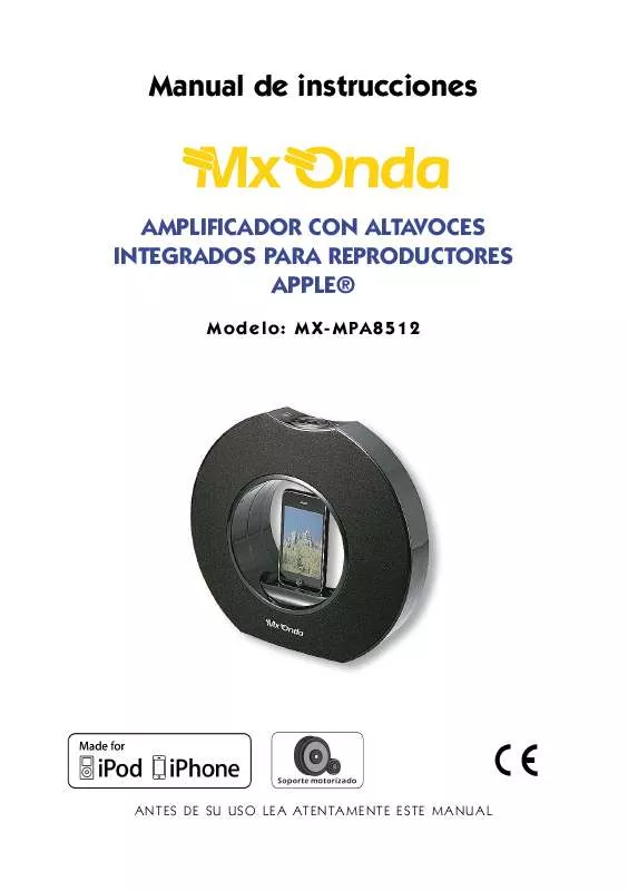 Mode d'emploi MXONDA MX-MPA8512