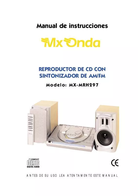 Mode d'emploi MXONDA MX-MRH297