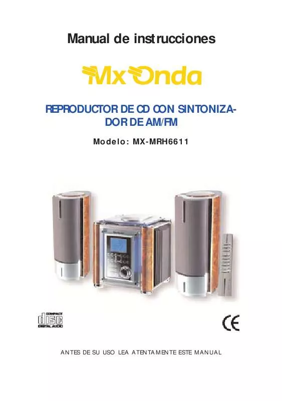 Mode d'emploi MXONDA MX-MRH6611