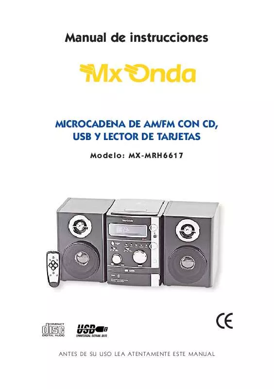 Mode d'emploi MXONDA MX-MRH6617