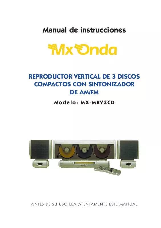 Mode d'emploi MXONDA MX-MRV3CD