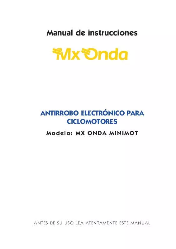 Mode d'emploi MXONDA MX ONDA MINIMOT