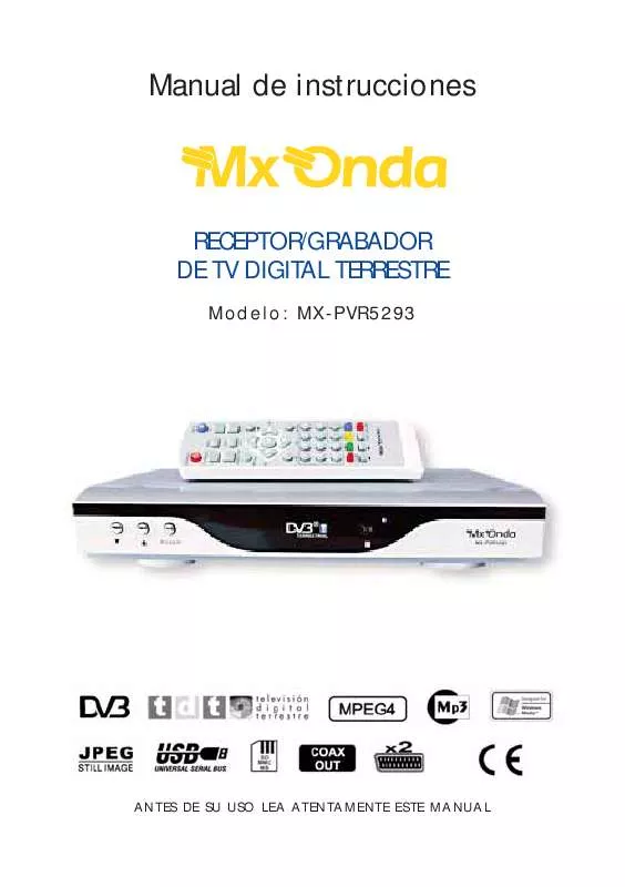 Mode d'emploi MXONDA MX-PVR5293