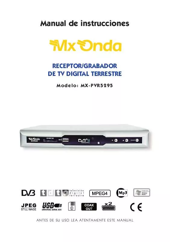 Mode d'emploi MXONDA MX-PVR5295