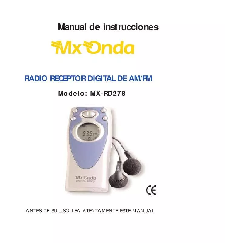 Mode d'emploi MXONDA MX-RD278