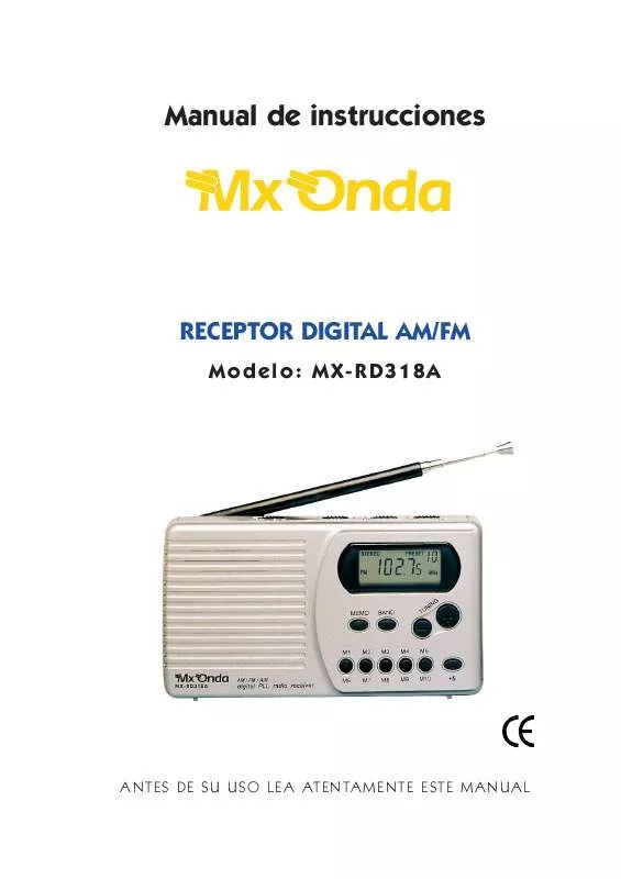 Mode d'emploi MXONDA MX-RD318A
