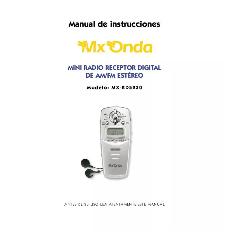 Mode d'emploi MXONDA MX-RD5230