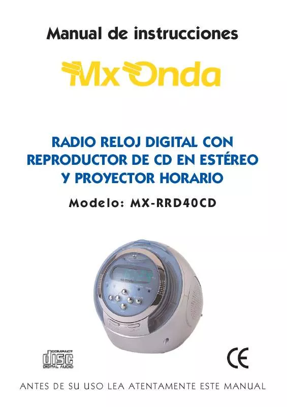 Mode d'emploi MXONDA MX-RRD40CD