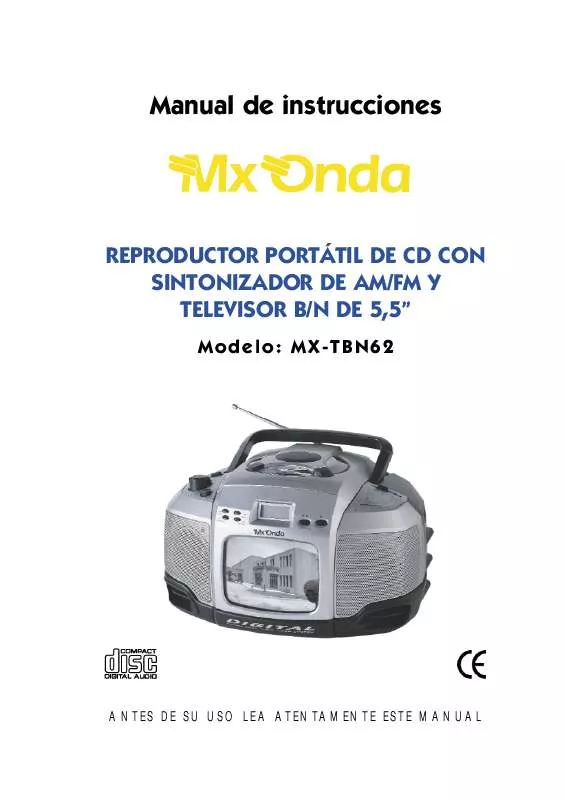 Mode d'emploi MXONDA MX-TBN62