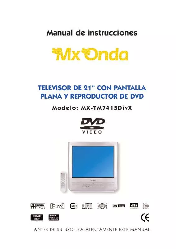 Mode d'emploi MXONDA MX-TM7415DIVX