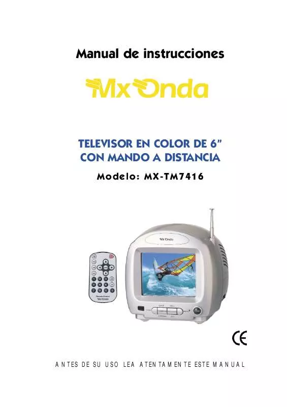 Mode d'emploi MXONDA MX-TM7416