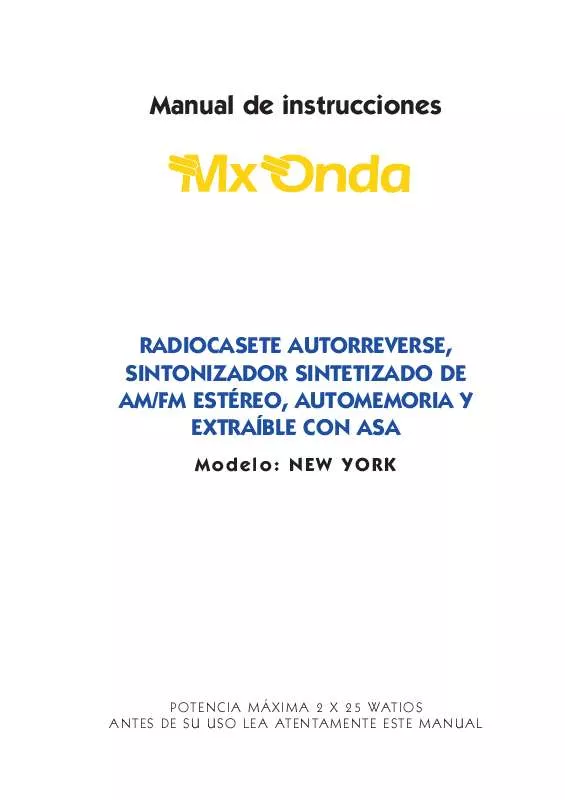 Mode d'emploi MXONDA NEW YORK