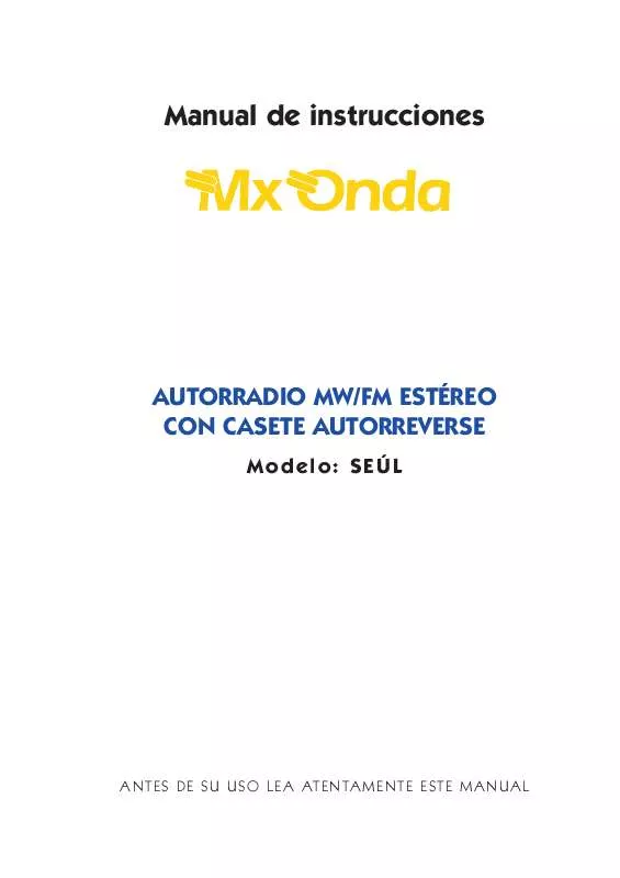 Mode d'emploi MXONDA SEUL