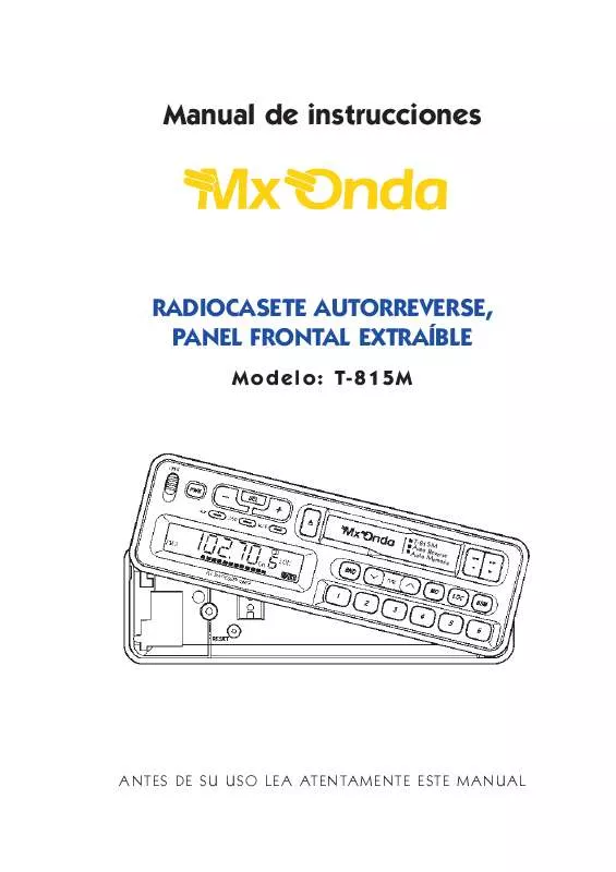 Mode d'emploi MXONDA T-815M