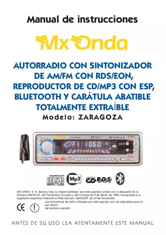 Mode d'emploi MXONDA ZARAGOZA