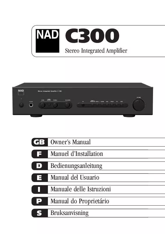 Mode d'emploi NAD C300