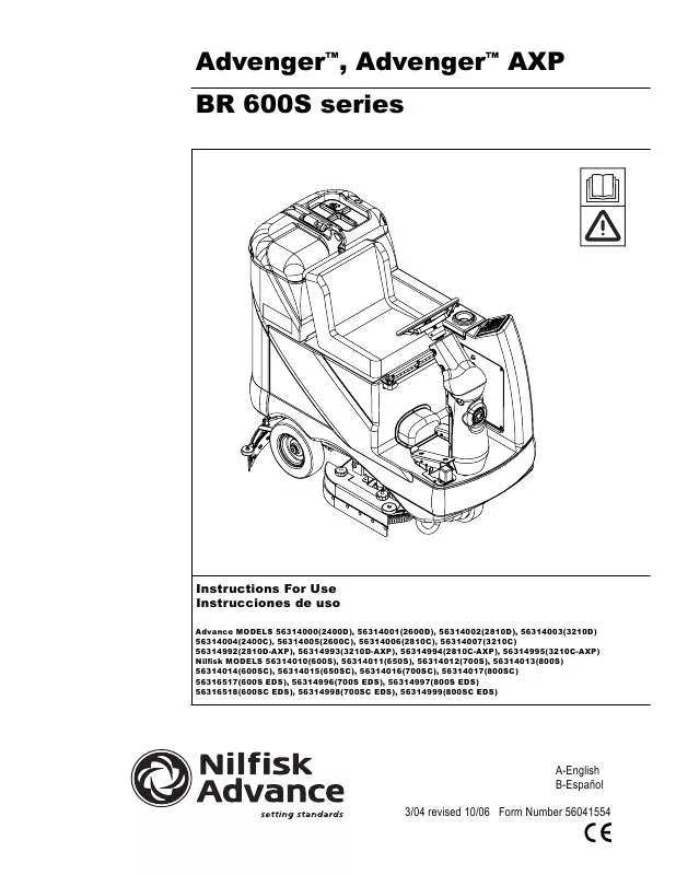 Mode d'emploi NILFISK BR 600S