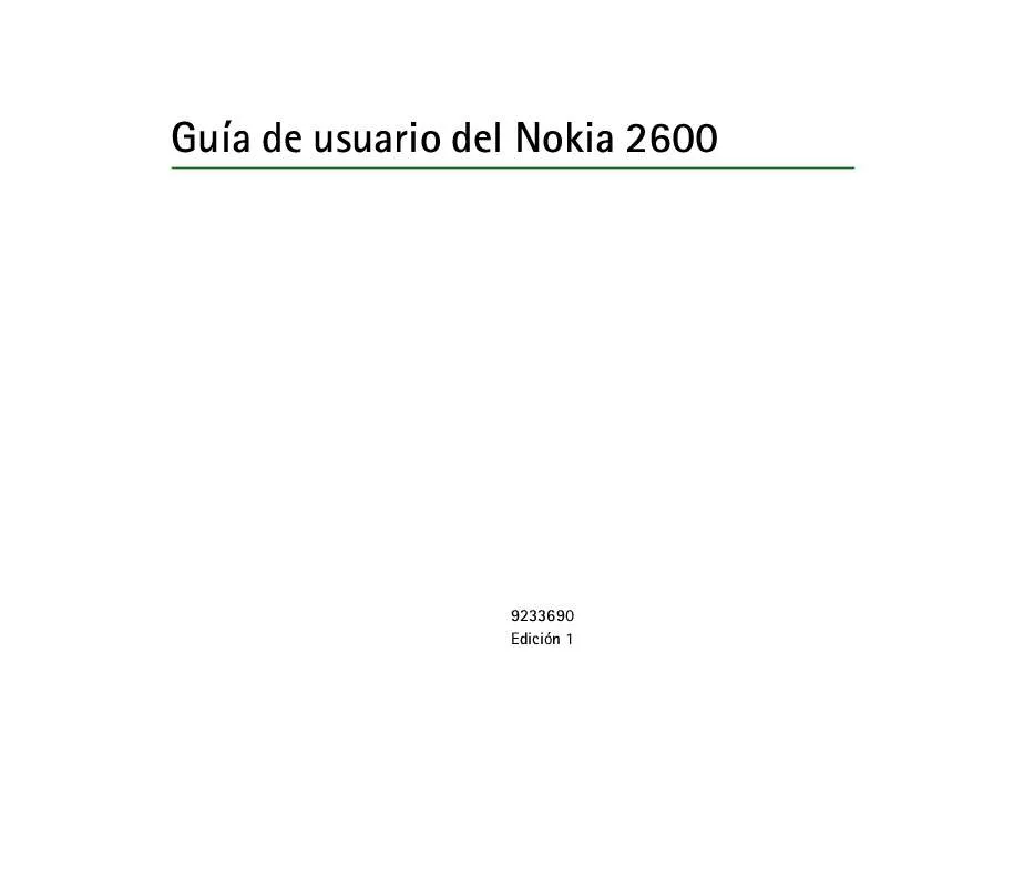 Mode d'emploi NOKIA 2600