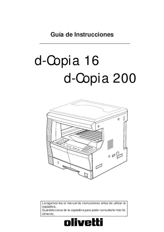 Mode d'emploi OLIVETTI D-COPIA 200