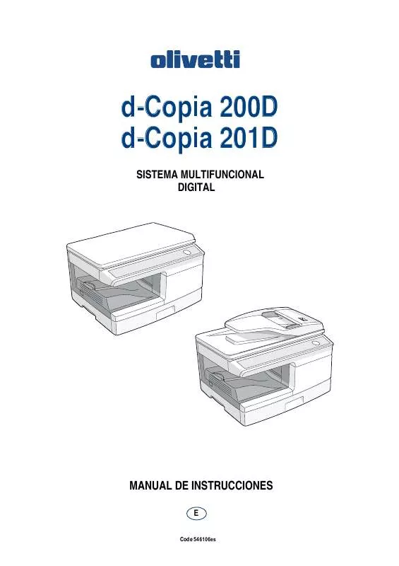 Mode d'emploi OLIVETTI D-COPIA 200D