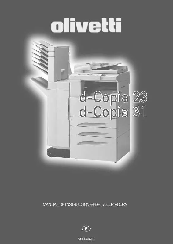 Mode d'emploi OLIVETTI D-COPIA 23