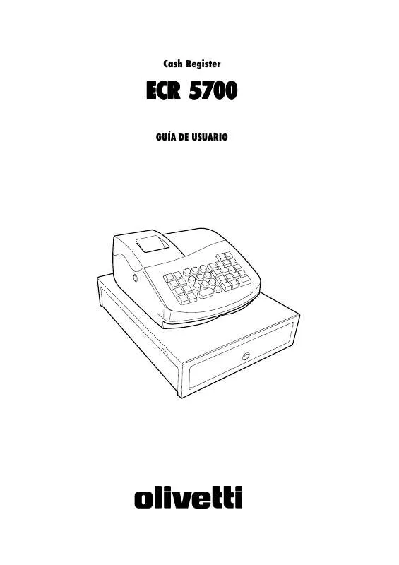 Mode d'emploi OLIVETTI ECR 5700