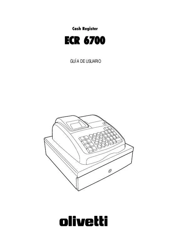 Mode d'emploi OLIVETTI ECR 6700