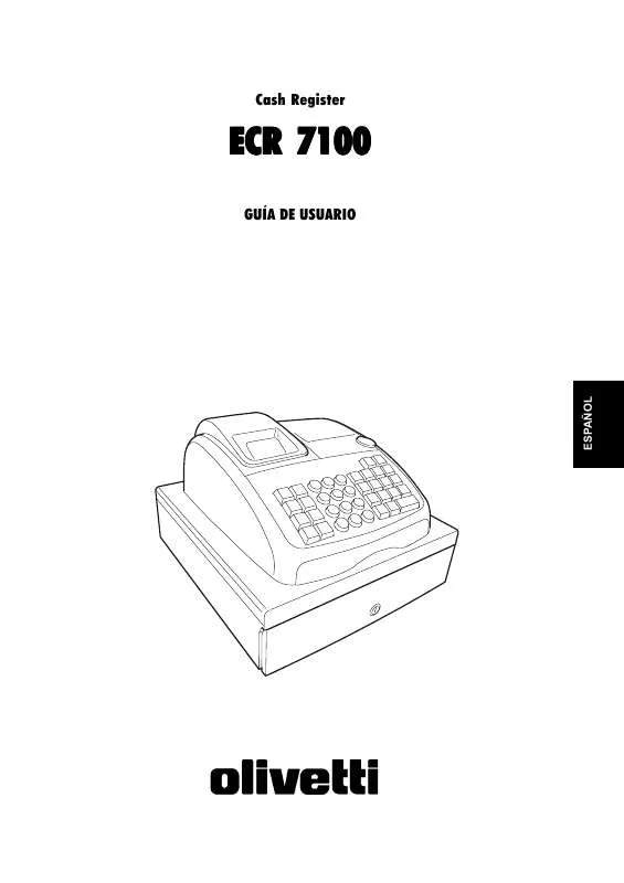 Mode d'emploi OLIVETTI ECR 7100