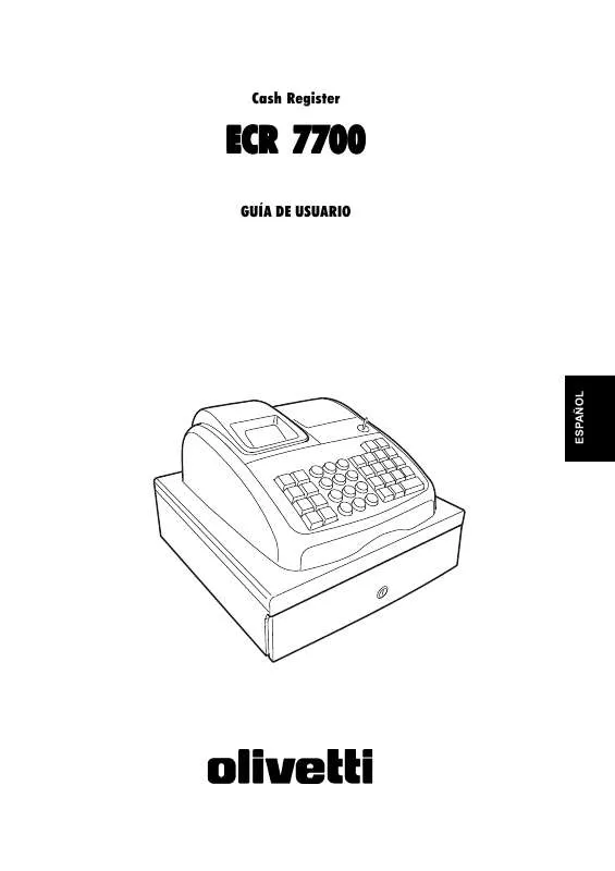 Mode d'emploi OLIVETTI ECR 7700