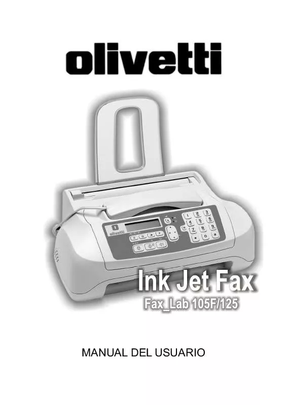 Mode d'emploi OLIVETTI FAX-LAB 105F