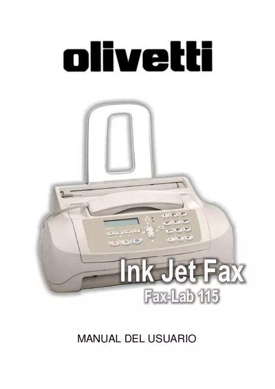 Mode d'emploi OLIVETTI FAX-LAB 115