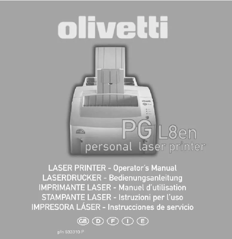 Mode d'emploi OLIVETTI PG L8L