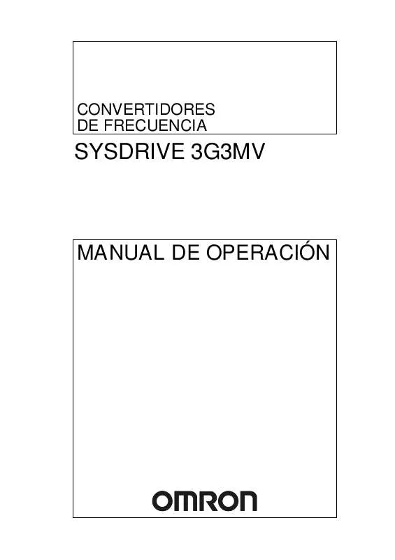 Mode d'emploi OMRON 3G3MV