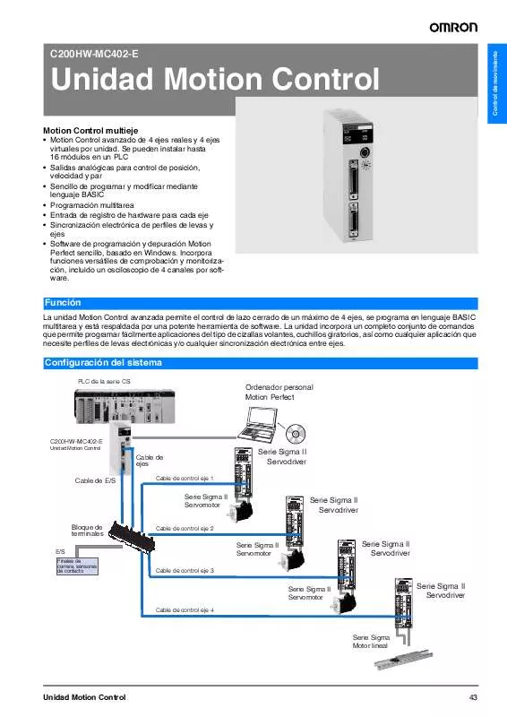 Mode d'emploi OMRON C200HW-MC402-E